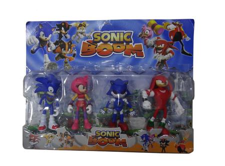 Kit 4 Bonecos Sonic Articulados 12 Cm + Acessorios p. Entrega