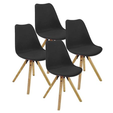 Imagem de Kit com 4 Cadeiras Eames Leda Cooper Chair Preto