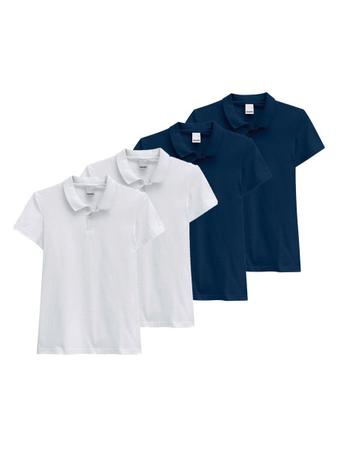 Imagem de Kit com 4 Camisetas Feminina Polo Malwee 1000004504