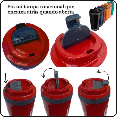 Copo Térmico Com Tampa Itachi - 400ml - Extra Festas