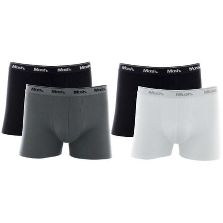 Imagem de Kit Com 4 Cuecas Boxer Box Mash Adulto Algodão Cotton Plus Size Tamanhos Especiais