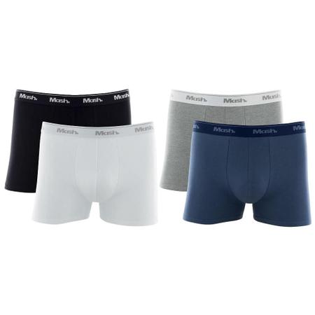 Imagem de Kit Com 4 Cuecas Boxer Box Mash Adulto Algodão Cotton Plus Size Tamanhos Especiais