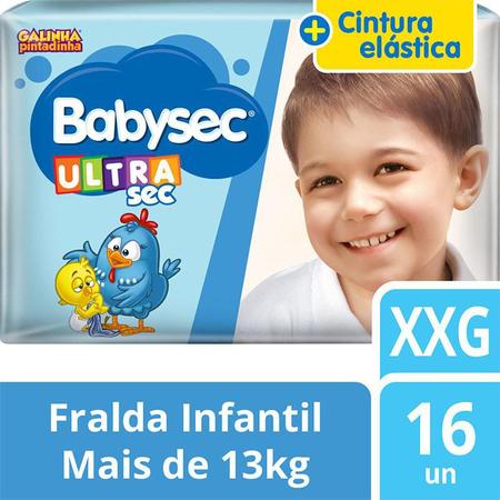 Imagem de kit com 4 Fralda Descartável Infantil Babysec Ultra Sec XXG Revenda