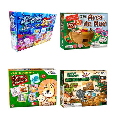 Jogo da Memória Infantil Dinossauros 40 pcs - Pais e Filhos - Jogos de  Memória e Conhecimento - Magazine Luiza