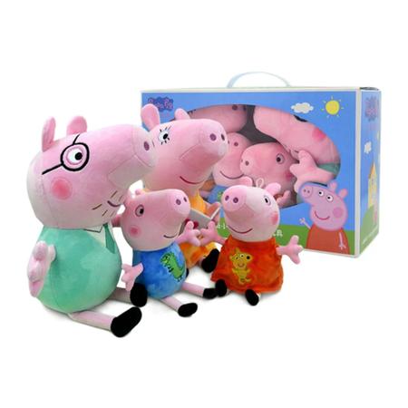 Imagem de Kit Com 4 Pelúcias Família Pepa Pig