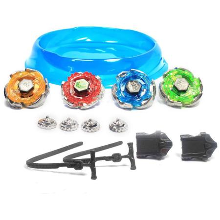 Batalha Beyblade Kit Com 4 Peões Mini Arena ul Ou Vermelha - Speed Top -  Pião de Batalha e Acessórios - Magazine Luiza