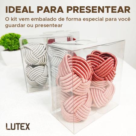 Imagem de Kit com 4 Porta Guardanapo de Mesa Cordas Anel Argola Niazitex - Trançado Páscoa Natal Jogo Tecido