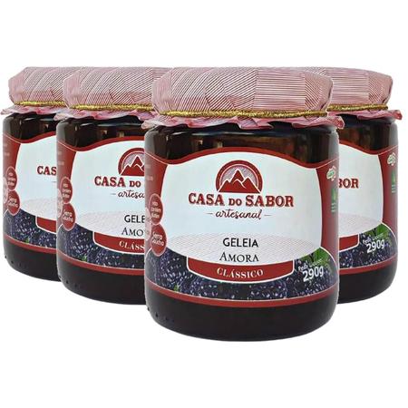 Kit Com 4Und Geleia De Amora Casa Do Sabor 290G Imagem de Kit Com 4Und Geleia De Amora Casa Do Sabor 290G