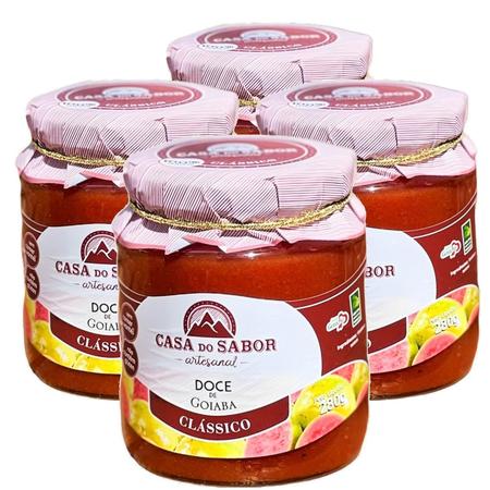 Kit Com 4Und Geleia De Goiaba Artesanal Casa Do Sabor 280G Imagem de Kit Com 4Und Geleia De Goiaba Artesanal Casa Do Sabor 280G