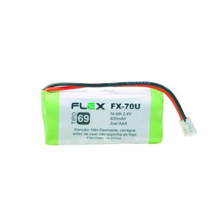 Imagem de Kit Com 5 Baterias Para Telefone Sem Fio 2,4V 600Mah Fx-70U