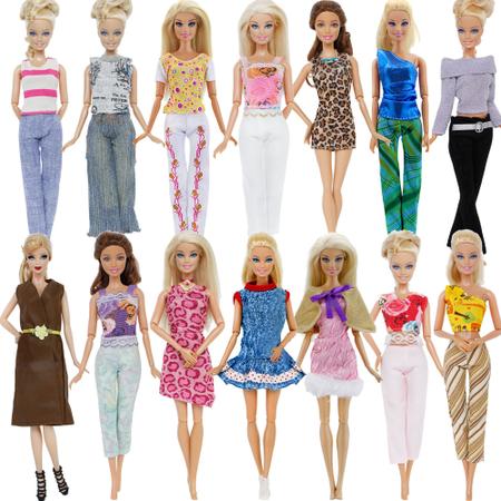 Kit com 10 Conjuntos De Roupas Para Bonecas Barbie - Não Repete - Sheilinha  - Roupa de Boneca - Magazine Luiza