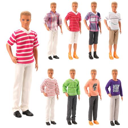 Kit com 5 Conjuntos De Roupas Para Bonecas Barbie - Não Repete na