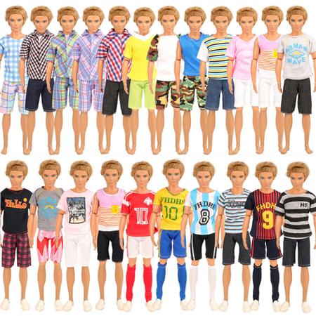 Kit com 5 Conjuntos De Roupas Para Boneco Ken namorado da Barbie