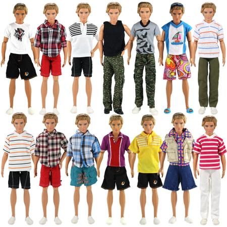 Kit com 10 Conjuntos De Roupas Para Bonecas Barbie - Não Repete