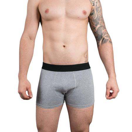 Imagem de Kit com 5 Cuecas Boxer Box Try Basics Algodão Cotton Lisa Básica Casual Moda Masculina