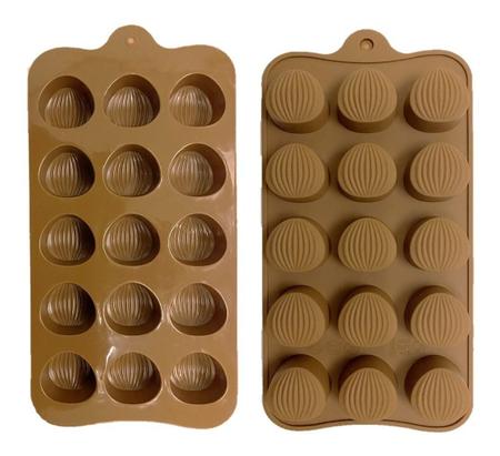 Kit Com 5 Formas Molde De Silicone Bombom Gelo Gelatina - ATMX Imagem de Kit Com 5 Formas Molde De Silicone Bombom Gelo Gelatina