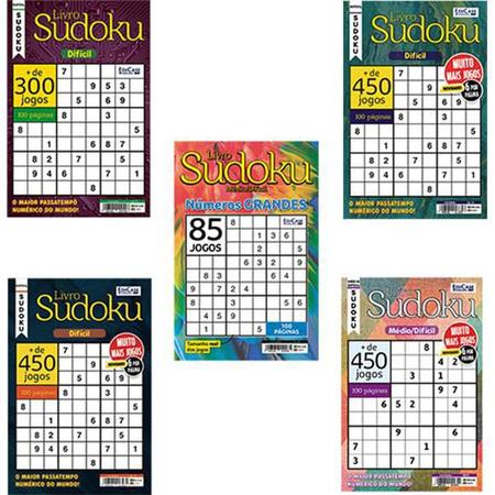 Livro Sudoku Edição 16 - Médio/Difícil - 6 Jogos Página - Edicase