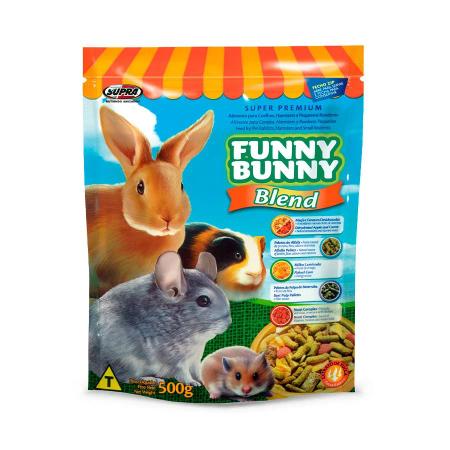 Imagem de Kit com 5 Pacotes Ração para Coelhos e Hamsters Funny Bunny Delícias da Horta 500 Gramas