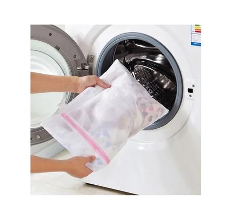 Imagem de Kit Com 5 Saco Para Lavar Roupas Delicadas Com Ziper 40x50cm