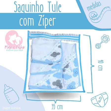 Imagem de Kit com 5 Saquinho Maternidade com Zíper Tule Reforçado - Mãe e Filho Enxovais