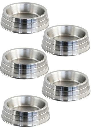 Imagem de Kit com 5 Unidades Comedouro para Cães de Aluminio Pesado - Grande 1800ml