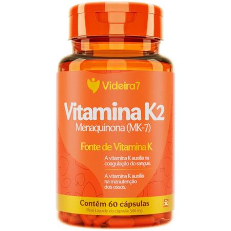 Imagem de Kit com 5 vitamina k2 menaquinona mk-7 1 cápsula ao dia 100% idr total 300 cápsulas - videira7