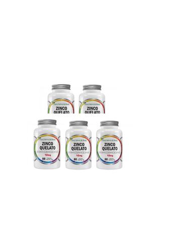 Kit com 5 Zinco Quelato Bisglicinato 60 Cáps Flora Nativa Imagem de Kit com 5 Zinco Quelato Bisglicinato 60 Cáps Flora Nativa