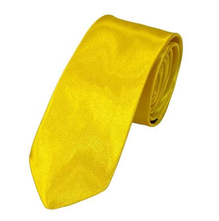 Imagem de Kit com 50 gravata amarelo cetim casamento congresso evento