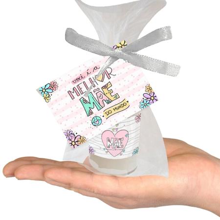 Imagem de Kit com 50 Lembrancinhas Mini Hidratante Presente Criativo Dia Das Mães 30ML Mimo