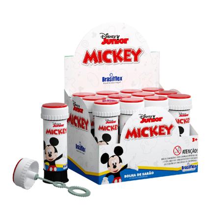 Imagem de Kit Com 6 Bolha De Sabao Mickey Com Jogo 60Ml 11,4X3,8Cm - BRASILFLEX