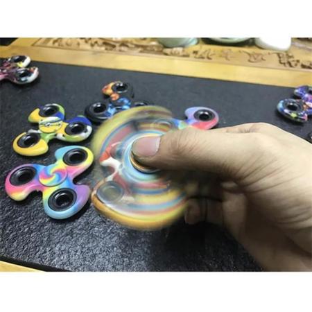 Imagem de Kit com 6 Fidget Hand Spinner Antiestresse Ninja 3 pontas e Colorido