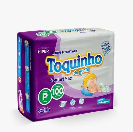 Imagem de Kit Com 6 Fraldas Toquinho Premium Revenda Barato P Com 600 Unid.