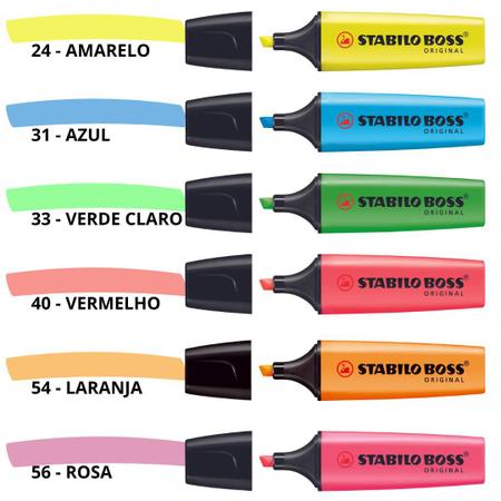 Kit com 6 Marca Texto Stabilo Boss - Cores Neon Imagem de Kit com 6 Marca Texto Stabilo Boss - Cores Neon