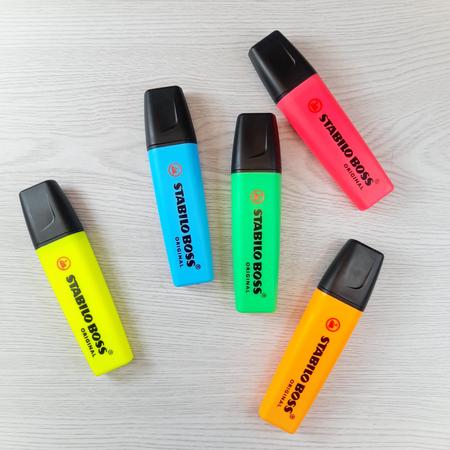 Kit com 6 Marca Texto Stabilo Boss - Cores Neon Imagem de Kit com 6 Marca Texto Stabilo Boss - Cores Neon