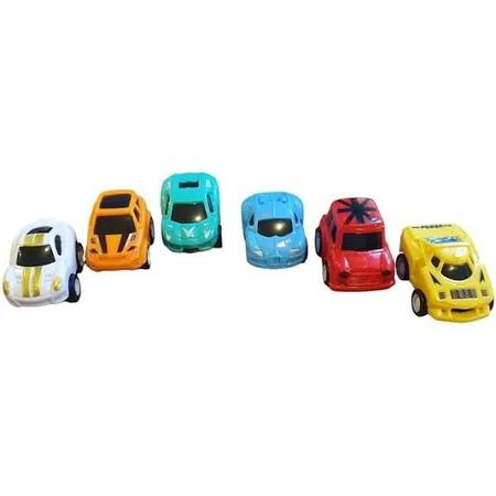 Kit 6 Carrinhos de Corrida a Fricção Infantil