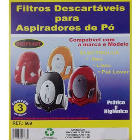Imagem de Kit Com 6 Sacos Descartáveis Aspirador De Pó Electrolux Neo Listo Petlover