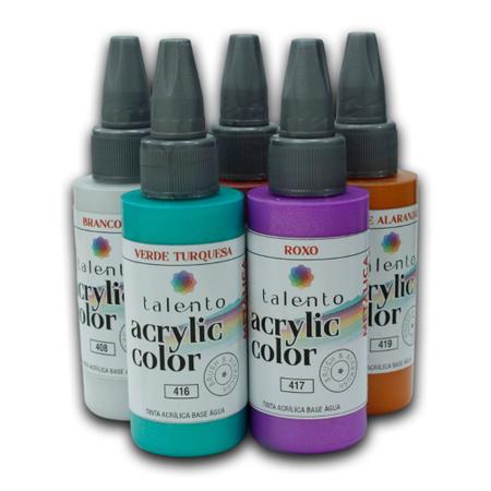 Kit com 6 Tinta Acrylic Color Modelismo 30ml Cores Metalicos - DAIARA Imagem de Kit com 6 Tinta Acrylic Color Modelismo 30ml Cores Metalicos
