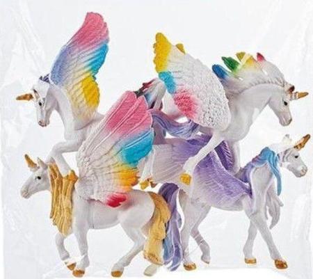 Imagem de KIT com 6 Unicornios de Brinquedo Tamanho Variados e Coloridos