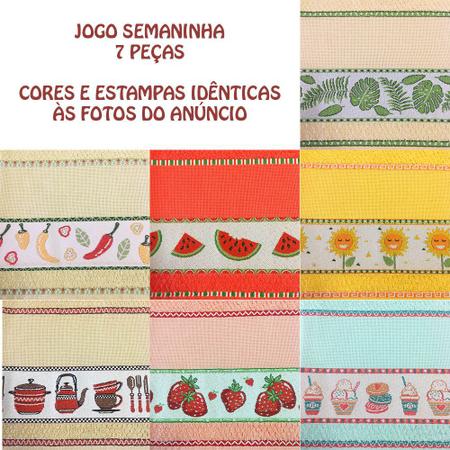 Kit de Panos de Copa Bordado Felpudo Semaninha Natalina Sinos 07 Peças -  Pano de Prato Decoração