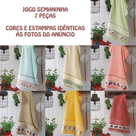 Kit de Panos de Copa Bordado Felpudo Semaninha Natalina Sinos 07 Peças -  Pano de Prato Decoração