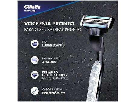 Imagem de Kit com Aparelho de Barbear Gillette Mach3