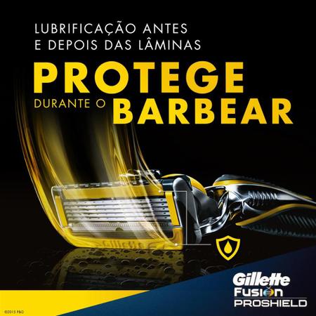 Imagem de Kit com Aparelho de Barbear Gillette Proshield + 2 Cargas