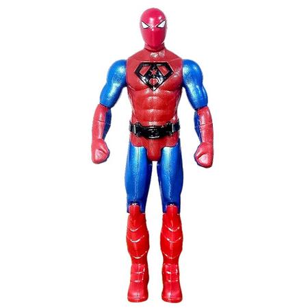 Imagem de Kit com Boneco 40cm Articulado Máscara Infantil e Tubo de Bolhas Homem Aranha