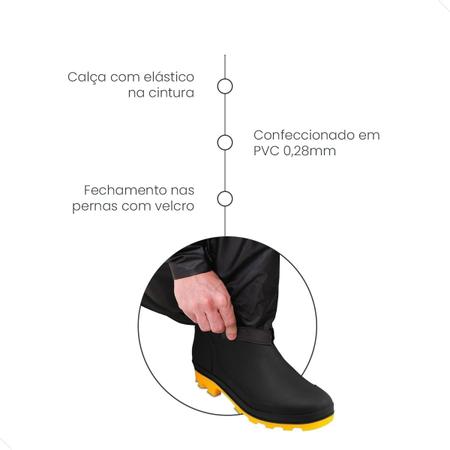 Imagem de Kit com Capa Feminina G + Bota PVC Vonder Tamanho 41