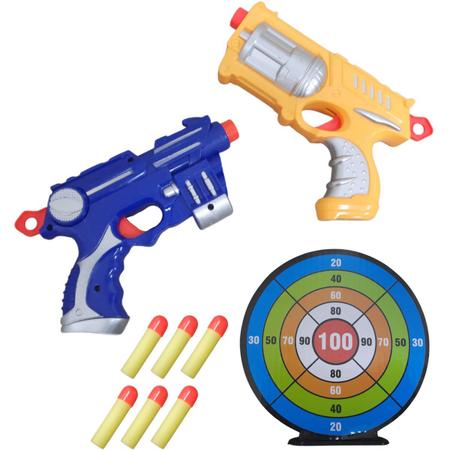 Arminha Rifle Pistola Revolver De Brinquedo Kit Com 3 Arma laranja