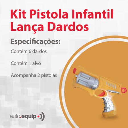 Arminha Brinquedo Lança Dardo 1 Pistola Tipo Nerf + Alvo