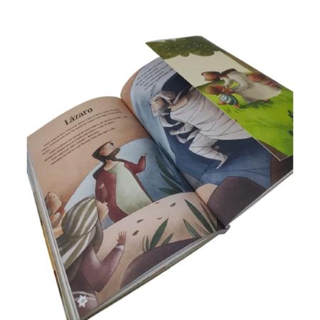 Imagem de Kit Combo com 2 Livros Bíblicos 1 365 historias bíblicas e 1 Bíblia Infantil Ilustrada Brochura