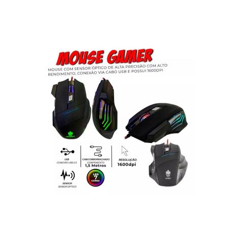 Imagem de Kit Combo Headset Teclado Gamer Mouse Pad Perifericos Rgb Completo