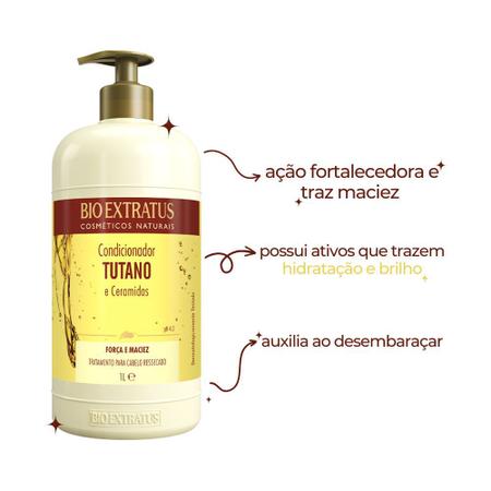 Imagem de Kit Combo Tutano Bio Extratus Tratamento Capilar Cabelos 1Kg Shampoo Condicionador e Banho de Creme