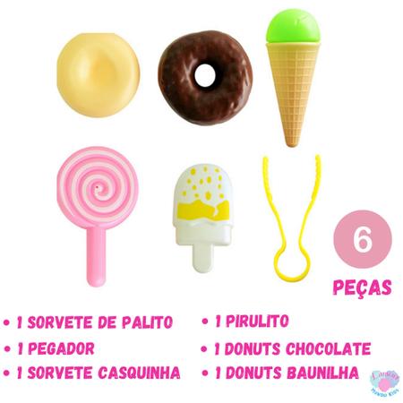 Kit comidinha doces 6 peças - art brink Imagem de Kit comidinha doces 6 peças - art brink